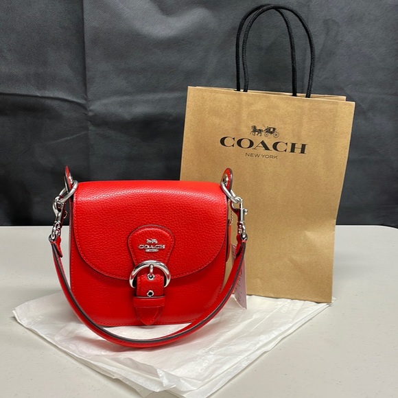 Coach Handbags - Coach Bright Red Kleo Shoulder Bag